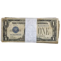 LOT OF (100) 1928 $1 FUNNYBACKSC'S VG-VF