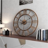 GUDEMAY 20 Inch Large Silent Wall Clock, Nordic