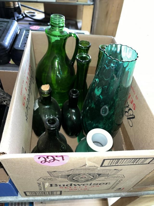 Green Vases and Bottles