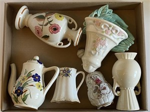 Ceramic Pieces incl. Royal Copley Floral Vase