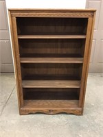 Nice Solid Oak Bookcase with 3 Adjustable Shelves