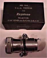 KEYSTONE 8MM VIEWER V-8 WITH ORGINAL BOX