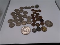 asst Bag of Loose Coins w/ Morgan & Eisenhower Dlr