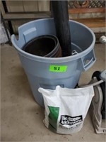 TRASH CAN- ROUND UP- PLANTING POTS-