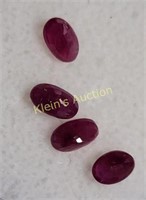 gemstones lot of 4 oval burma rubies 1.3 tcw