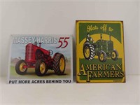 Massey Harris 55 and American Farmers Metal Signs