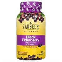$38  Zarbee's Elderberry  Vit C/D/Zinc 90ct Gummie