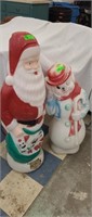 Light up Santa and snow man.
Some cracks and