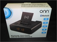 New ONN Bluetooth Clock Radio & Wireless Charging