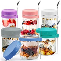 **READ DESC** ZIJUND Overnight Oats Containers wit