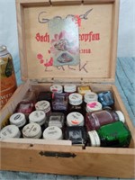 EARLY DOVE TAIL GERMAN BOX WITH PAINTS