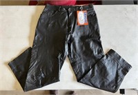 Deerskin Leather Biker Pants 36x30