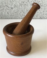 Wooden Mortar and Pestle