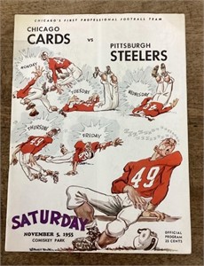 1955 Chicago Cards Football program