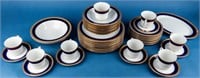 Horchow Porcelain Dinnerware Set “Cobalt Forum”