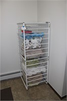 Tall Wire Storage Rack Blankets Sheets, Cleaning