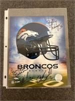 Denver Broncos 8x10 Autographed NFL Holgram