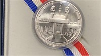 1984 BU Olympic Silver Dollar Commemorative w/