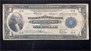 1918 Philadelphia, PA $1 National Currency Note