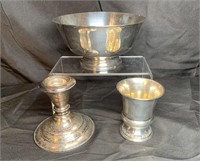 Sterling Silver Bowl, Egg Cup & Bowl