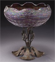 Kralik glass bowl with scalloped edge