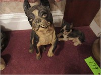 2 ceramic dogs