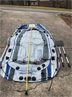 11 ft inflatable raft with oars
