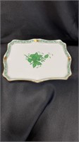 Herend Chinese Bouquet Green, Small Tray, 7.50" L