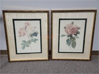 Pair of Framed Framed Matted "The Rose" Print