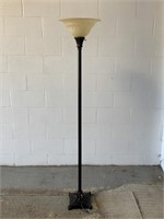 Glass Shade Metal Floor Lamp