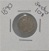 1890 Seated Dime