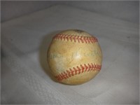 Vintage baseball with faint Mickey Mantle signatu