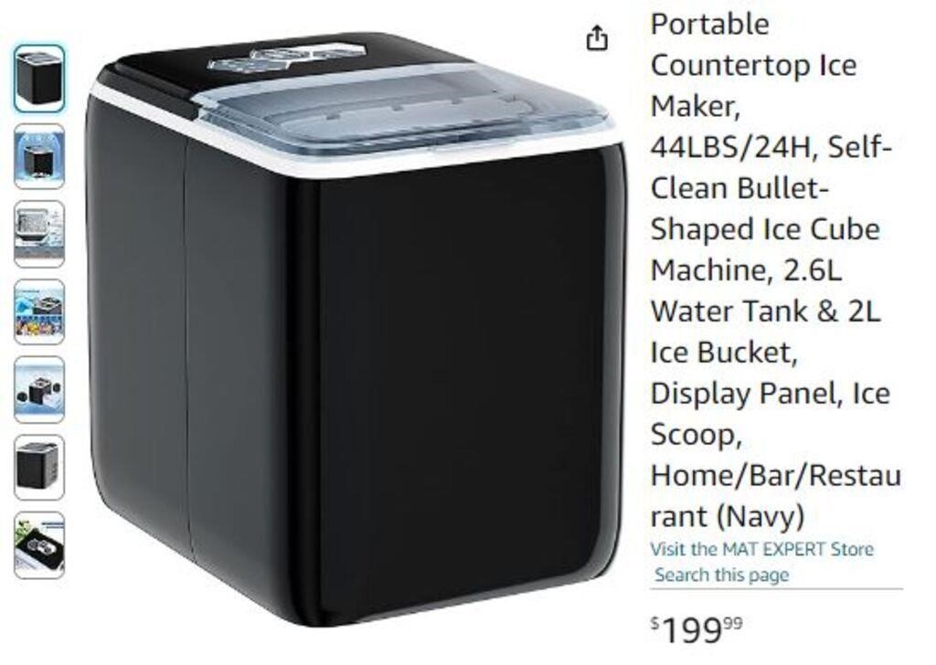 C2477 Portable Countertop Ice Maker 44LBS/24H