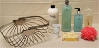 363 - BASKET W/ SOAPS & LOTIONS (M3)