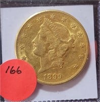 1899-S LIBERTY HEAD $20 GOLD COIN