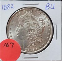 1882 BU MORGAN SILVER DOLLAR