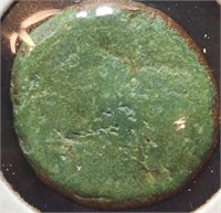 Ancient Roman bronze coin.