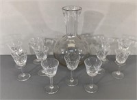 Nice Glass Decanter w/Small Cordial Glasses