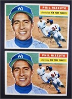 (2) 1956 TOPPS #113 PHIL RIZZUTO VGEX++