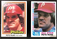 LOT OF (2) PETE ROSE BASEBALL CARDS (1982 TOPPS #3