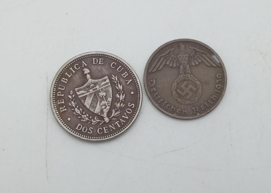 SS German coin & Cuba Silver Coin