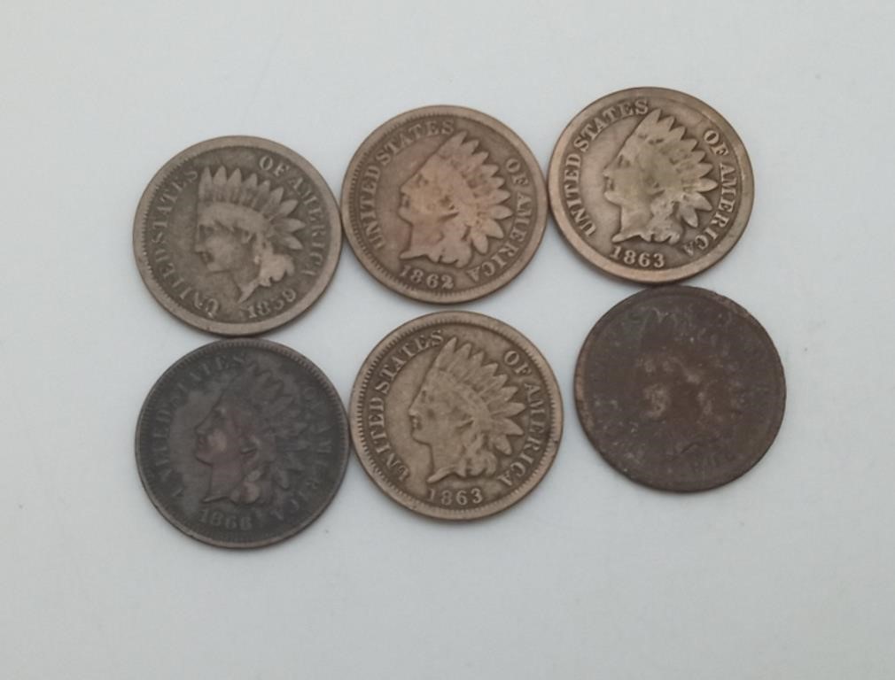 Indian Head Pennies Mixed Dates 1863--??