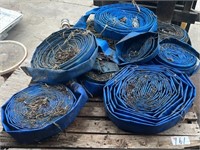 Pallet w/Large Quantity of Flat Hose. Some have