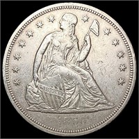 1860-O Seated Liberty Dollar CHOICE AU