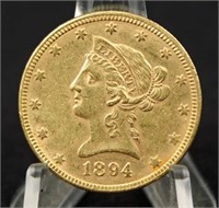 1894 US Liberty Gold Eagle $10 Dollar Coin