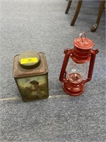 American Camper Kerosene Lantern & Tin Can