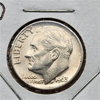 1963-D Roosevelt Dime MS64