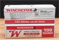 Winchester 115grn FMJ 100 Round Box (2)