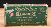 Vintage Remington 30-30 Box Ammo