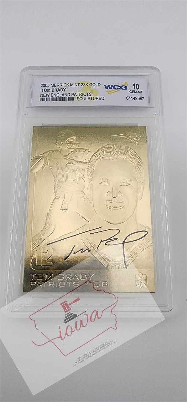 Tom Brady 2005 Merrick Mint 23k Gold Sculpd 3of6